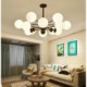 12 Light Nordic Chandeliers with Glass Shade for Living Room, Dining Room, Bedroom