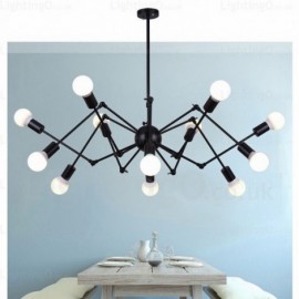 12 Light Vintage/Retro Chandeliers for Living Room, Dining Room, Bedroom, Bar, Cafes, Shops