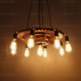 9 Light Vintage/Retro Pendant Lights for Hallway, Dining Room, Corridor, Bedroom, Balcony