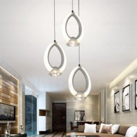 1 Light Modern/Contemporary Pendant Lights with Crystal Shade for Dining Room, Corridor