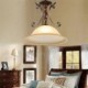 1 Light Country/Rustic Pendant Lights with Glass Shade for Hallway, Hallway, Tearoom