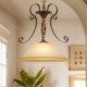 1 Light Country/Rustic Pendant Lights with Glass Shade for Hallway, Hallway, Tearoom