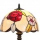 Diameter 30cm (12 inch) Handmade Rustic Retro Stained Glass Table Lamp Colorful Flower Pattern Shade Bedroom Living Room Dining Room