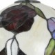 Diameter 30cm (12 inch) Handmade Rustic Retro Stained Glass Table Lamp Colorful Flower Pattern Shade Bedroom Living Room Dining Room