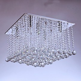 Flush Mount Crystal Modern/Contemporary Living Room/Bedroom/Dining Room/Study Room/Office Metal