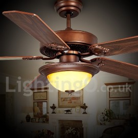 48" 52" Country Retro Rustic Lodge Vintage Ceiling Fan