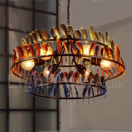 Retro Lighting Living Room, Dining Room, Study, Bedroom, Clothing Store, Bar, Coffee Store Pendant Chandelier Light