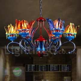 Retro Steel Lighting Living Room, Dining Room, Study, Bedroom, Clothing Store, Bar, Coffee Store Pendant Chandelier Light