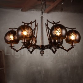 Industrial Style Steel Lighting Living Room, Study, Dining Room, Clothing Store, Coffee Store, Hotel Pendant Chandelier Light