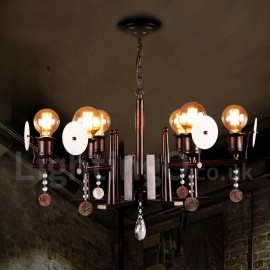 Industrial Style Steel, Acrylic, Crystal Lighting Living Room, Study, Dining Room, Clothing Store, Coffee Store, Hotel Pendant Chandelier Light
