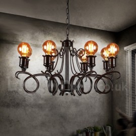 Industrial Style Steel Lighting Living Room, Study, Dining Room, Clothing Store, Coffee Store, Hotel Pendant Chandelier Light