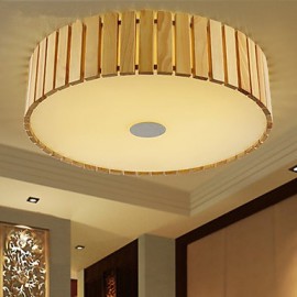 Flush Mount LED Traditional/Classic Living Room / Bedroom / Dining Room / Study Room/Office Wood/Bamboo