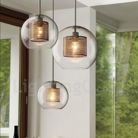 Modern Minimalist Nordic Style Bar Bedroom Restaurant Personality Decoration Cafe Glass Ball Single Head Pendant Lights
