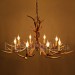 8 Light Rustic Artistic Retro Antler Vintage Candle Chandelier for Living Room, Dining Room, Bedroom, Shop, Cafes, Bar