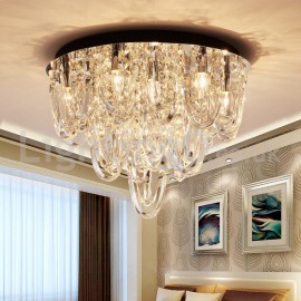 Luxury Living Room Crystal Ceiling Lamp Post Modern Bedroom Dining Room Study Lamp