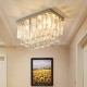 Modern Square Crystal Flush Mount Ceiling Lights Hallway Balcony Aisle Entrance Dining Room Bedroom