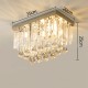 Modern Square Crystal Flush Mount Ceiling Lights Hallway Balcony Aisle Entrance Dining Room Bedroom