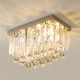 Modern Square Crystal Flush Mount Ceiling Lights Hallway Balcony Aisle Entrance Dining Room Bedroom