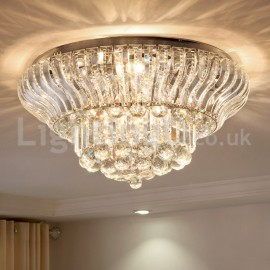 Contemporary/Modern 38CM/57CM Round Flush Mount Crystal Ceiling Lights Hallway Balcony Aisle Entrance Dining Room Bedroom Living