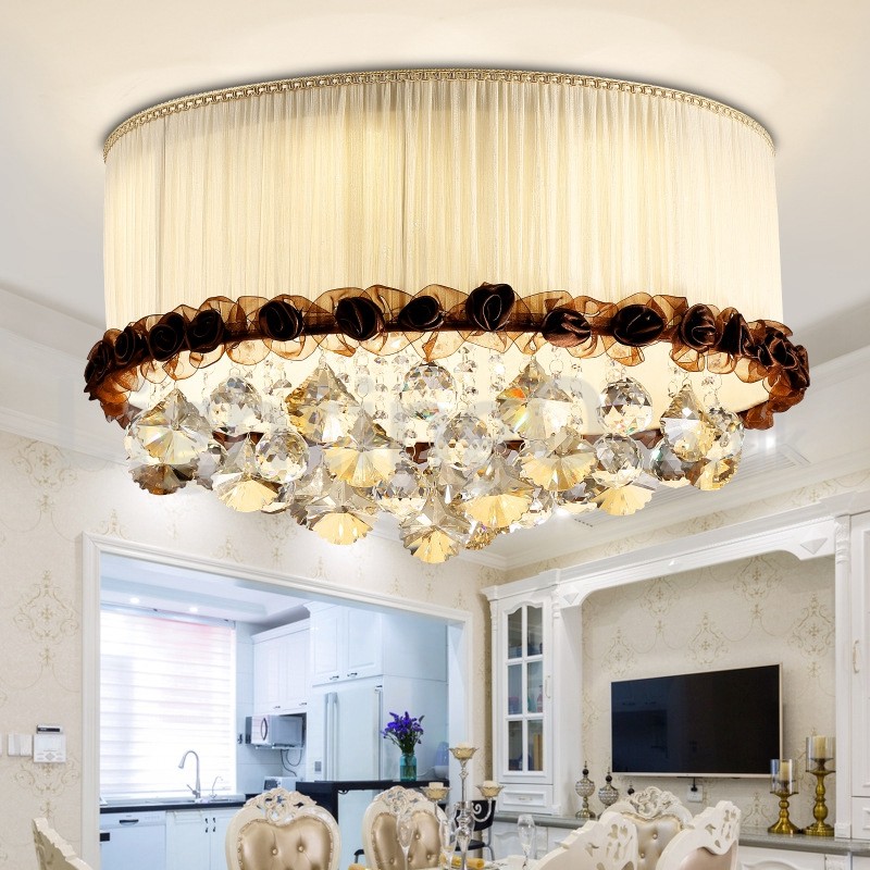 Contemporary Modern 50cm Round Flush, Bedroom Ceiling Light Fixtures Uk