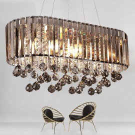 Affordable Luxury Rectangular Crystal Chandelier Study Bedroom Restaurant