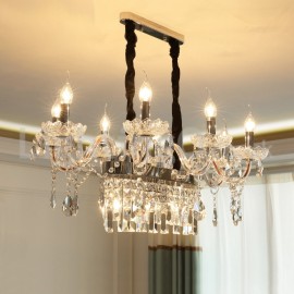 Exquisite Contemporary Creative Candle Crystal Chandelier Study Bedroom Restaurant