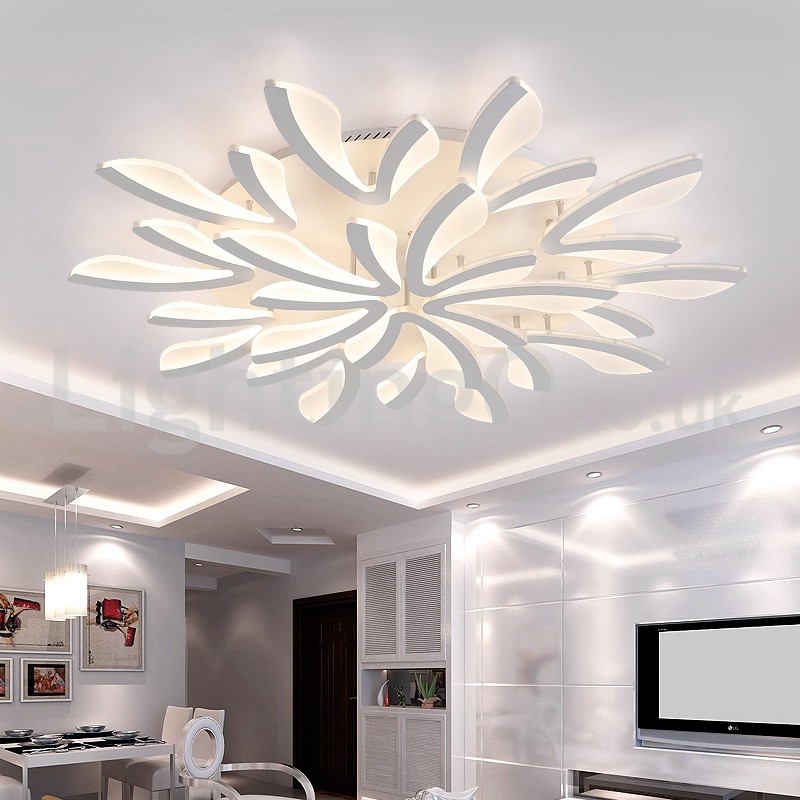 Personality 15 Lights Elegant Modern Flush Mount Ceiling Lights Living