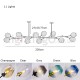 Nordic Modern Magic Bean Glass Chandelier Molecular Chandelier Living room Dining Hall Aisle Clothing Store Study Bedroom Showro