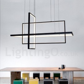 Dimmable Pendant Light with Remote Control Modern Design/ LED Three Rectangles/ 220V~240/ 100~120V/ Special for Office, Showroom