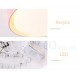 Dimmable Multi Colours Circular Wood Ceiling Light with Acrylic Shade LED Ceiling Lamp Nordic Style for Living Room, Bedroom, Be