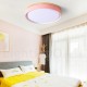 Dimmable Multi Colours Circular Wood Ceiling Light with Acrylic Shade LED Ceiling Lamp Nordic Style for Living Room, Bedroom, Be