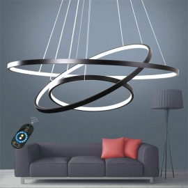 Dimmable 90W Pendant Light with Remote Control Modern Design/ LED Three Rings/ 220V~240/100~120V/Special for office,Showroom,Living Room