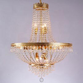 Traditional/Classic Electroplated Feature for Crystal Mini Style Metal Living Room Dining Room Hallway 9 Bulbs Chandelier