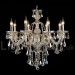 Retro Cognac Color K9 Crystal Modern Chandelier with 8 Lights