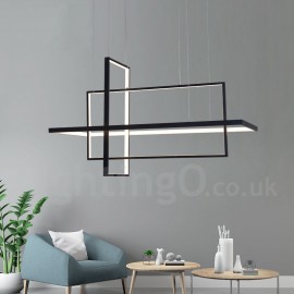 Dimmable Linear Pendant Light with Remote Control Ambient Light Painted Finishes Aluminum Modern Design LED 220V~240 / 100~120V 
