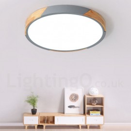 Dimmable Macaron Multi Colours Wood Ultra-thin Ceiling Light with Acrylic Shade LED Ceiling Lamp Nordic Style for Living Room, Bedroom, Bedroom