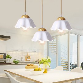 Pure Brass Rustic / Lodge Nordic Style Pendant Light with Ceramics Shade for Living Room, Study, Kitchen, Bedroom, Dining Room, 