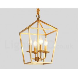 Pure Brass Rustic / Lodge Nordic Style Pendant Light for Living Room, Study, Kitchen, Bedroom, Dining Room, Bar, Corridor, Cloak