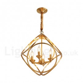 Pure Brass Rustic / Lodge Nordic Style Pendant Light for Living Room, Study, Kitchen, Bedroom, Dining Room, Bar, Corridor, Cloakroom
