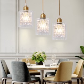 Pure Brass Rustic / Lodge Nordic Style Pendant Light with Glass Shade for Living Room, Study, Kitchen, Bedroom, Dining Room, Bar, Corridor, Cloakroom