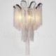 Aluminum Stream Tassel Chandelier E12/E14 Designer Pendant Light Silver Colour for Showroom Living Room Spiral Staircase