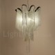 Aluminum Stream Tassel Chandelier E12/E14 Designer Pendant Light Silver Colour for Showroom Living Room Spiral Staircase