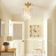 Pure Brass LED Rustic / Lodge Nordic Style Flush Mount Crystal Ceiling Lights for Bathroom, Living Room, Study, Kitchen, Bedroom