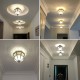 Pure Brass LED Rustic / Lodge Nordic Style Flush Mount Ceiling Light with Glass Shade for Bathroom, Living Room, Study, Kitchen,