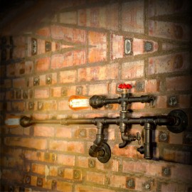 Vintage Industrial Wall Lamp Bathroom Kitchen Dinning Pipe Edison Light Luxury Dining Bar Sconces Lamparas-FJ-DB2-014A0