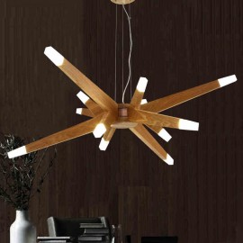Modern/ Contemporary Dining Room Living Room LED Wood 12 Light Pendant Light