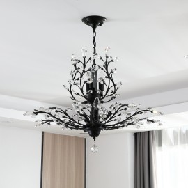 Crystal Iron Painting Chandelier with Crystal Modern Lighting Lamp