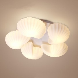 Conch 5 Light Traditional/Classic LED Integrated Living Room,Dining Room,Bed Room E27 Chandeliers with Glass Shade