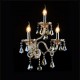 3 Light Matching Cognac Color K9 Crystal Candle Retro E12/E14 Glass Wall Light