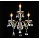 3 Light Matching Cognac Color K9 Crystal Candle Retro E12/E14 Glass Wall Light